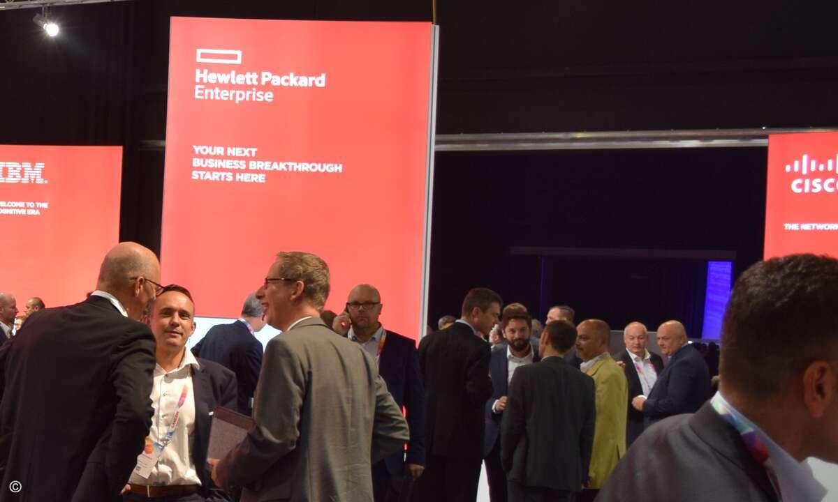 Das gibt es nur ganz selten: IBM, HPE und Cisco treten unter dem Brand ihres Partners auf, und zwar in Cancom-Rot