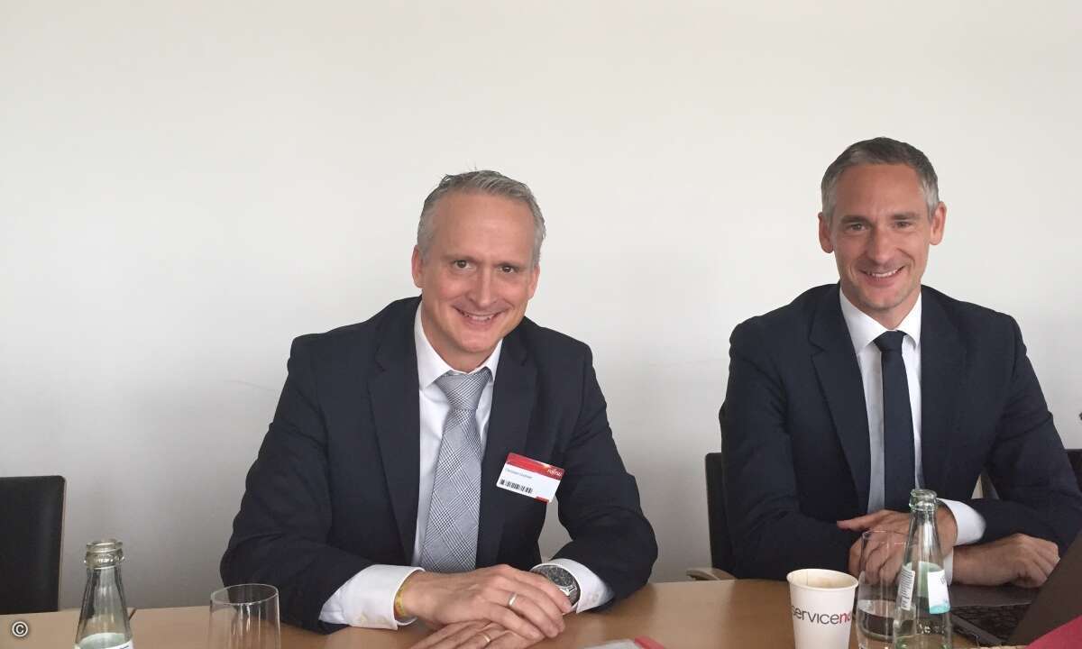Christian Leutner, Fujitsus Verantwortlicher für das Produktgeschäft in Europa (links), und Channelchef Louis Dreher