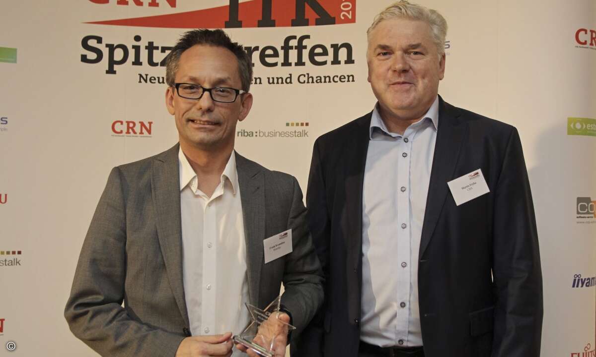 Frank Kwasnitza (links) mit CRN-Chefredakteur Martin Fryba