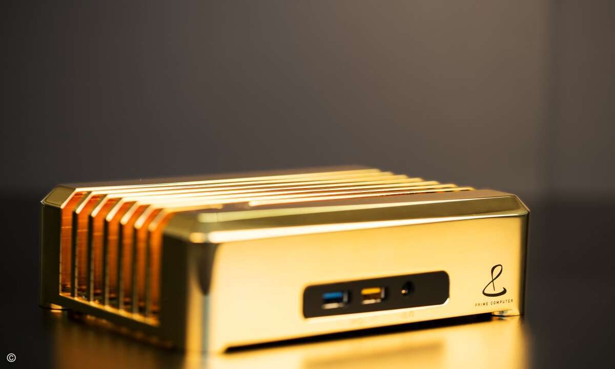 Der goldene Mini-PC wurde für den arabischen Markt designt