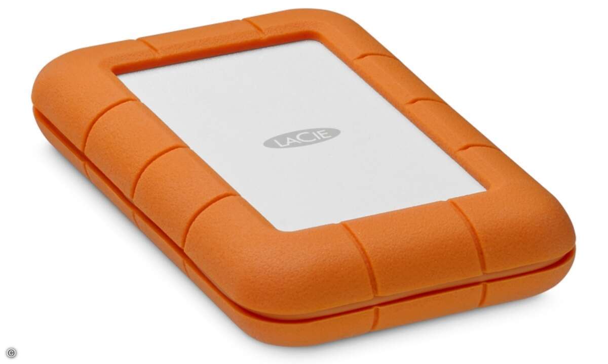 Hält Abstürze und widrige Witterungsbedingungen aus: die »Lacie Rugged Secure«