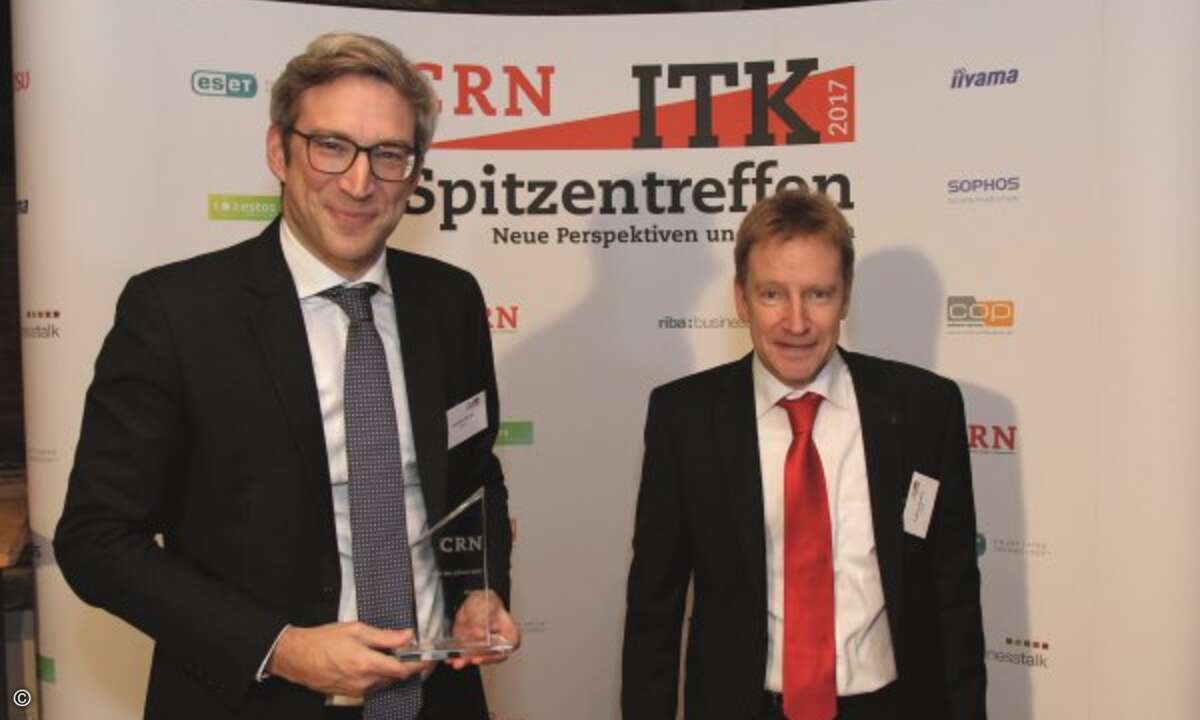 Joachim Fischer (li.) und CRN-Redakteur Andreas Dumont (Foto: CRN)