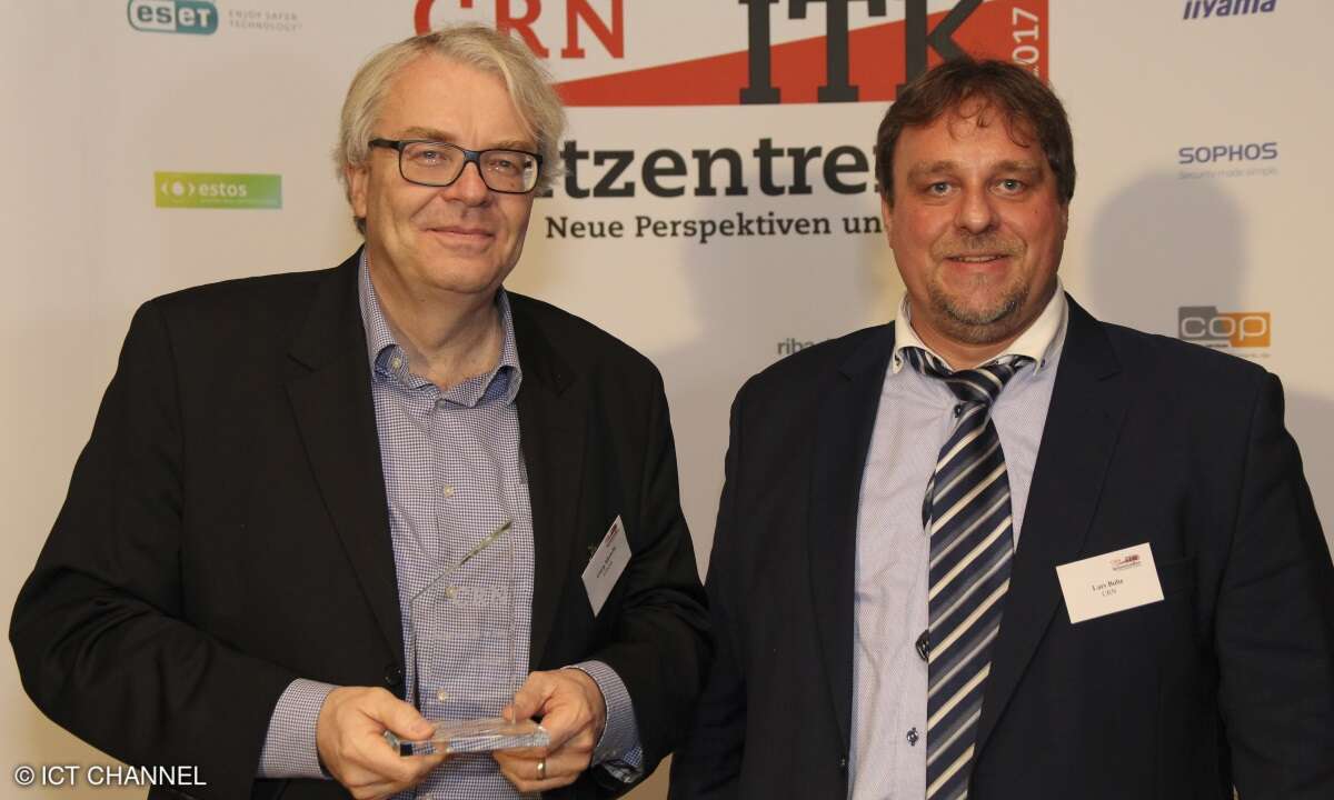 Georg Albrecht mit CRN-Redakteur Lars Bube