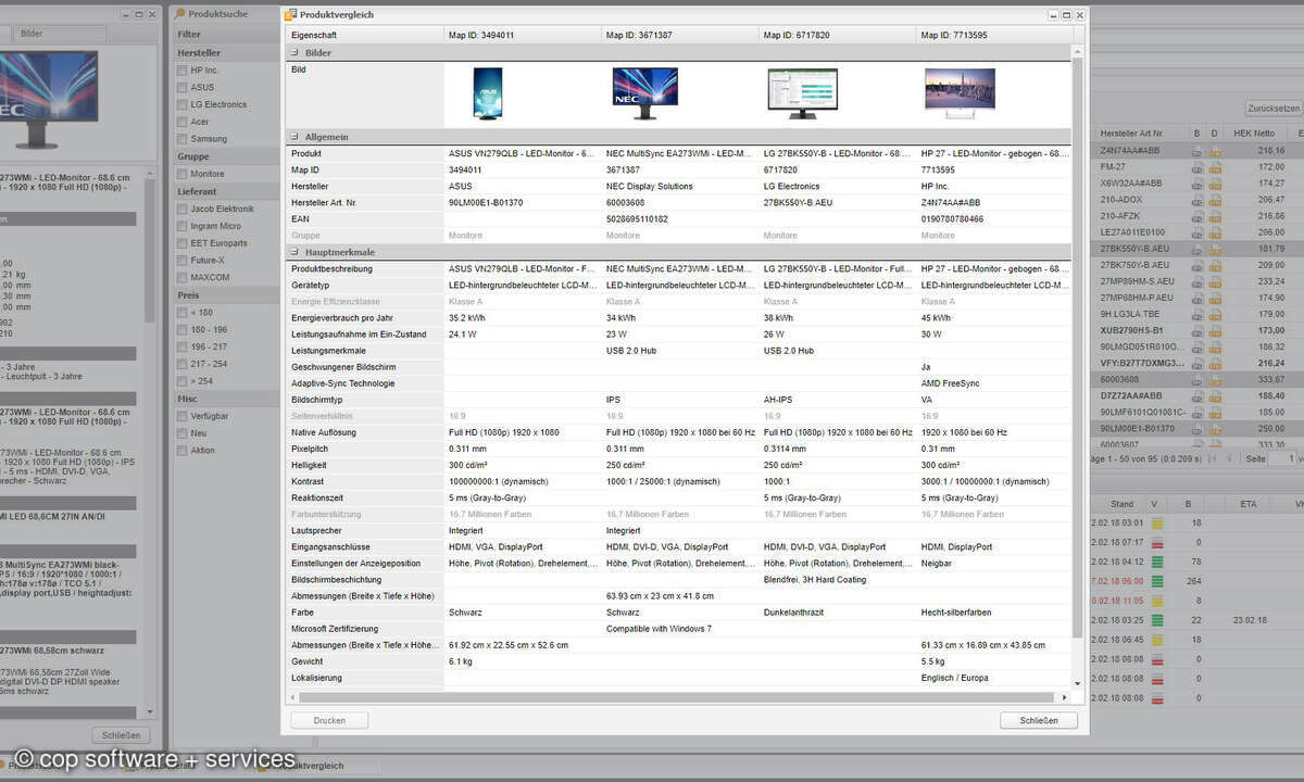 Die optimal gepflegte Produktdatenbank von cop beschleunigt die Prozesse bei den ACP-Niederlassungen zusätzlich