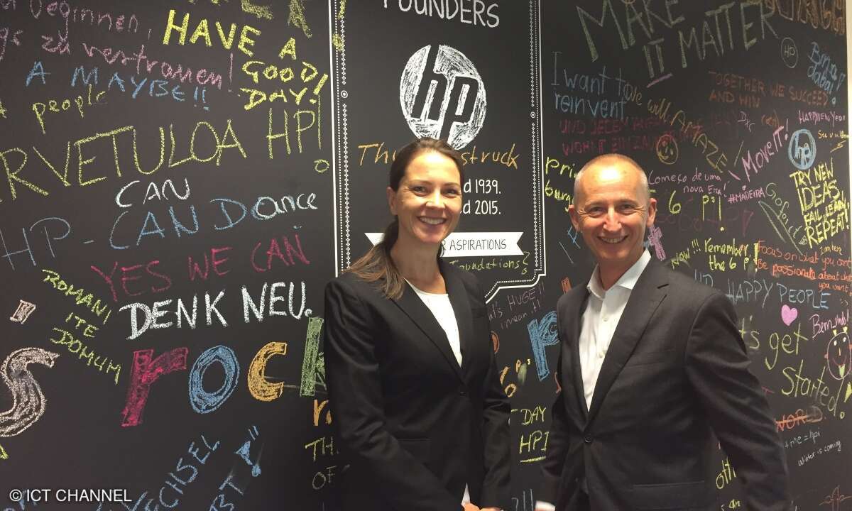 HPs Channel-Verantwortliche Susanne Kummetz mit HP Deutschland-Chef Jan Riecher