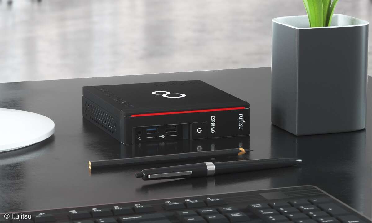Platzsparend und chic: Mini-PCs wie Fujitsus Esprimo sind ein Hingucker auf jedem Schreibtisch