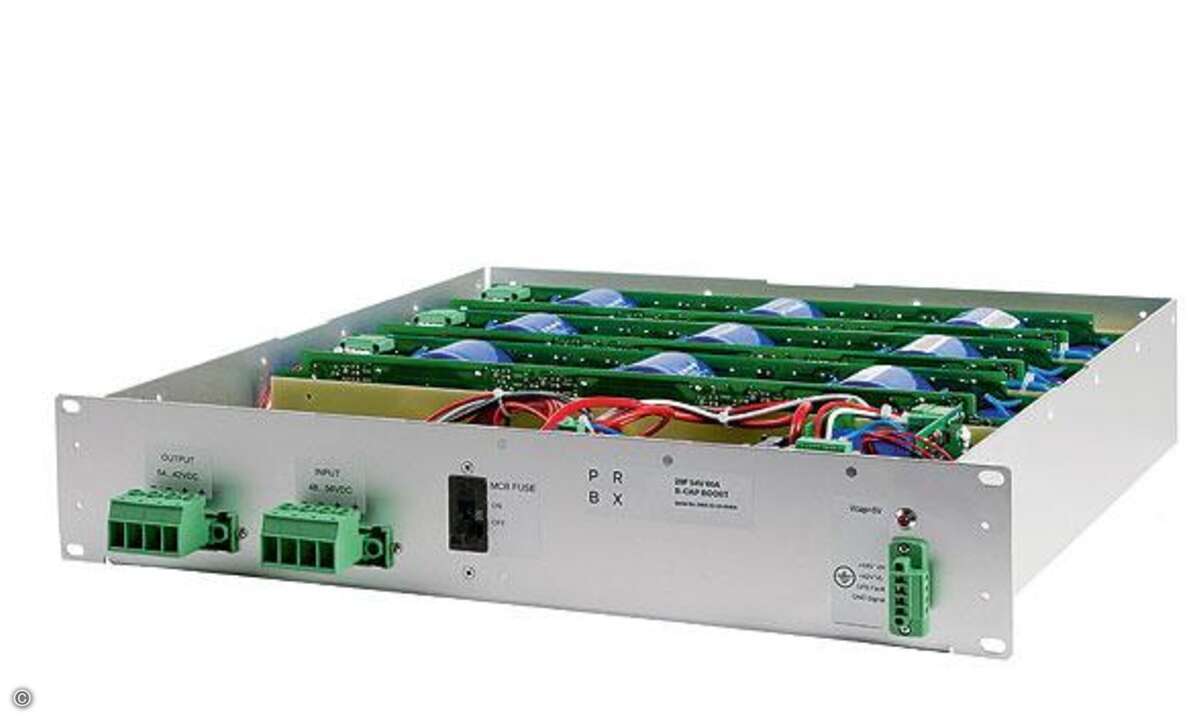 Bild 3: Eine Superkondensatorbank des Herstellers Powerbox