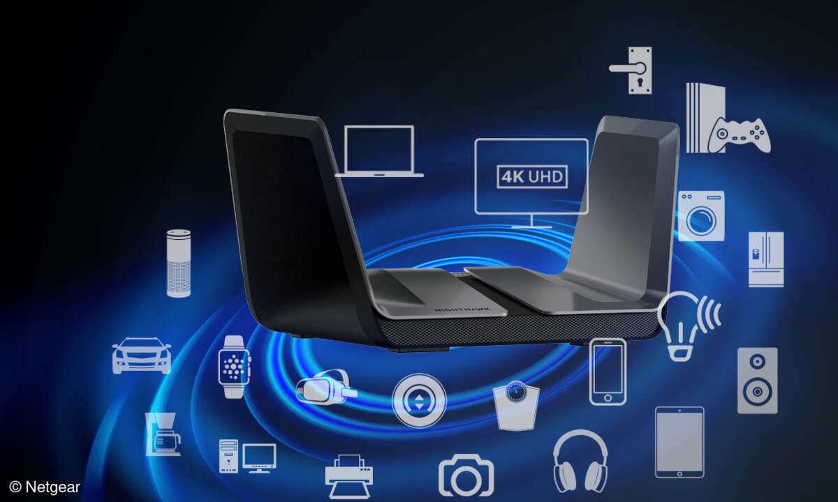Netgear versteckt die Antennen bei seinem Nighthawk AX8 8-Stream in einem futuristischen Design