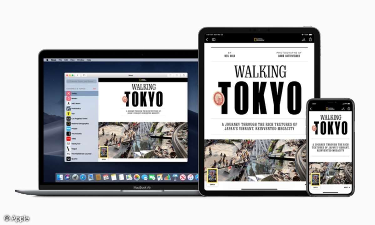 »Apple News Plus« auf Macbook, iPad und iPhone