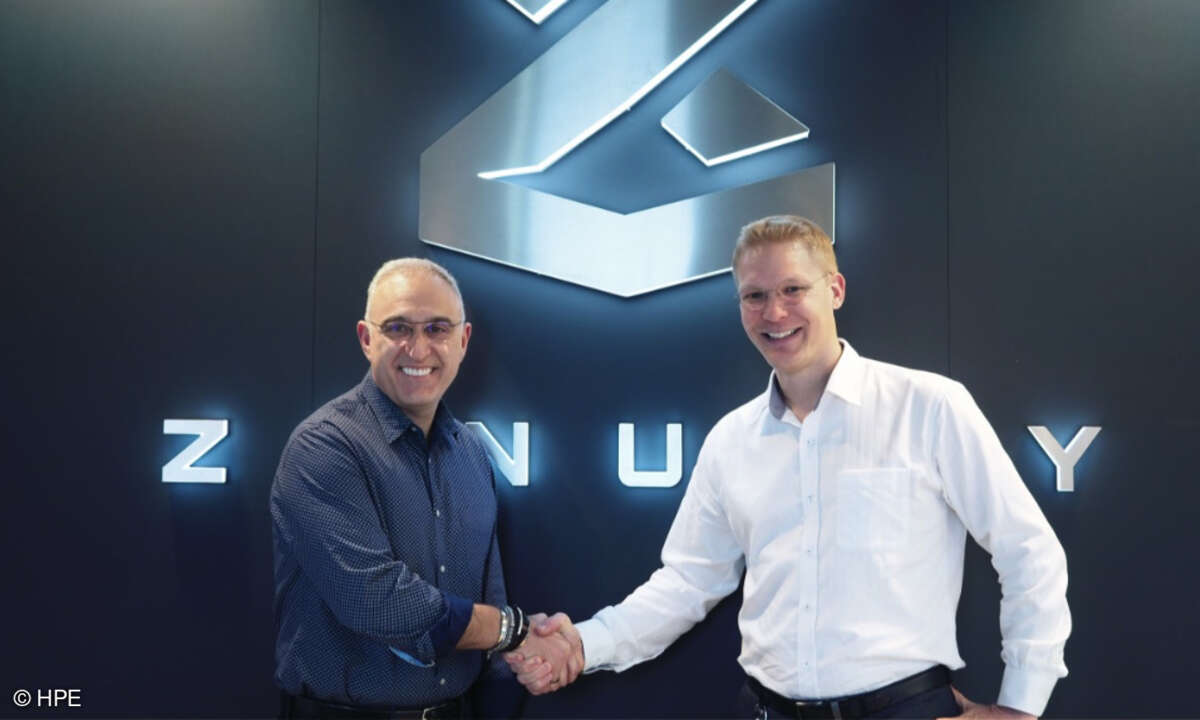 Antonio Neri, CEO von HPE (links), und Dennis Nobelius, CEO von Zenuity.