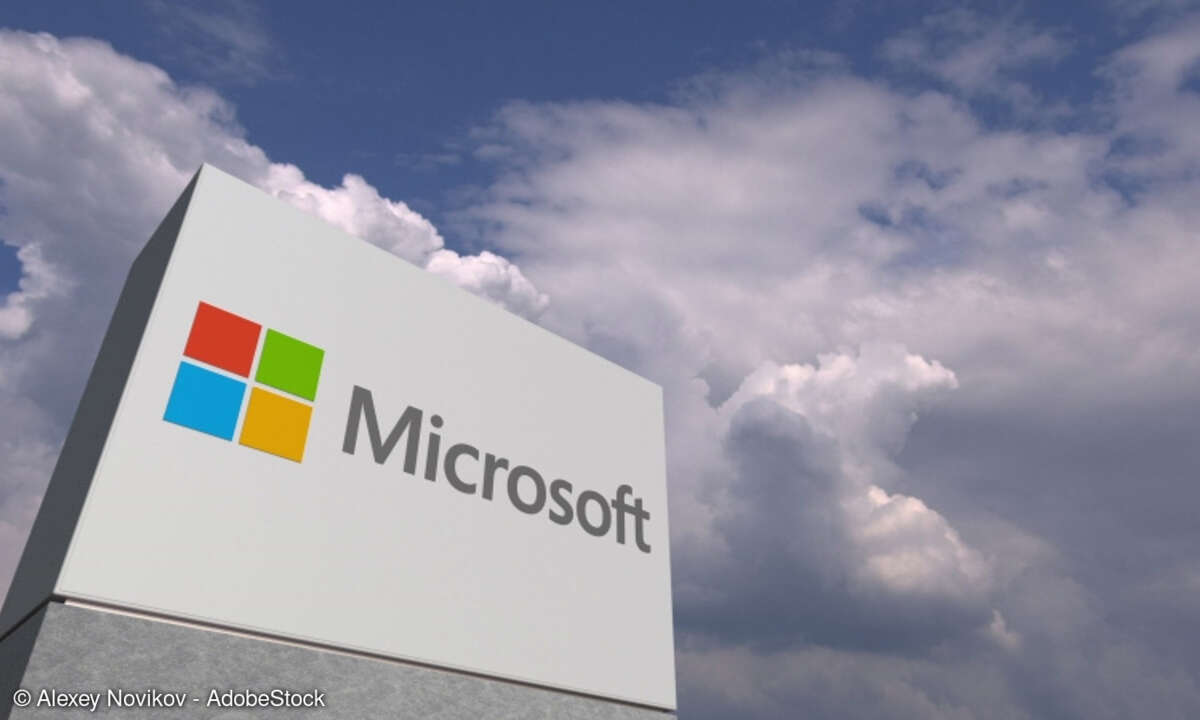 Microsoft-Logo vor Wolken
