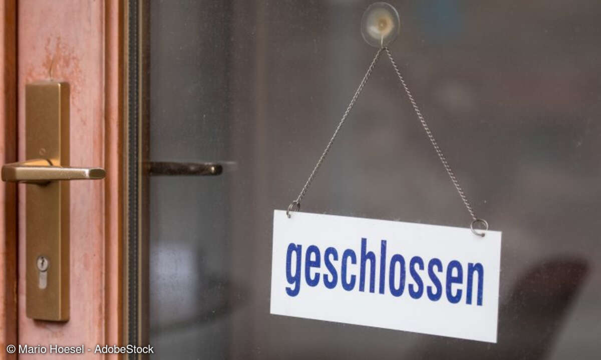 Geschlossenes Ladengeschäft