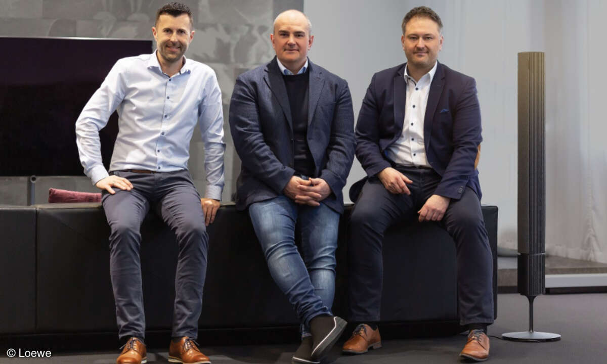 Das Management-Team von Loewe um Geschäftsführer Aslan Khabliev (Mitte)