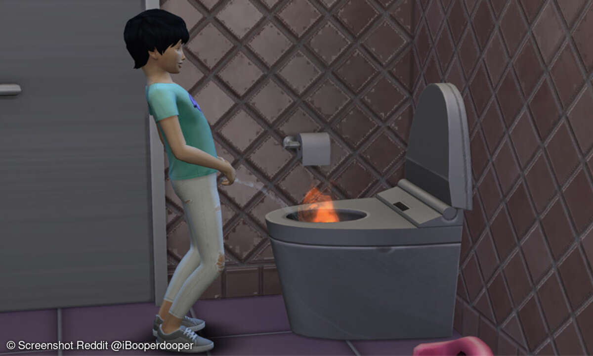 Toilettenbrand bei den Sims