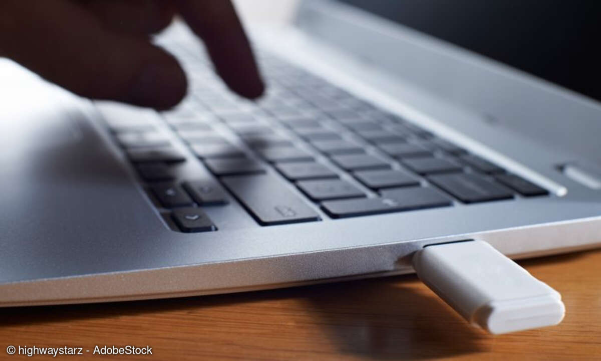 USB-Stick am Notebook