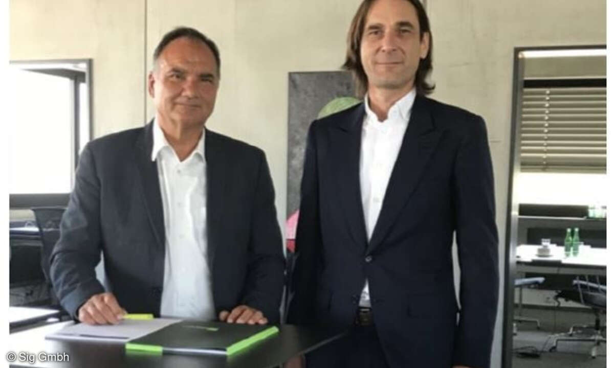 Die Sig-Geschäftsführer Eugen Straub und Guido Fetzer (rechts)