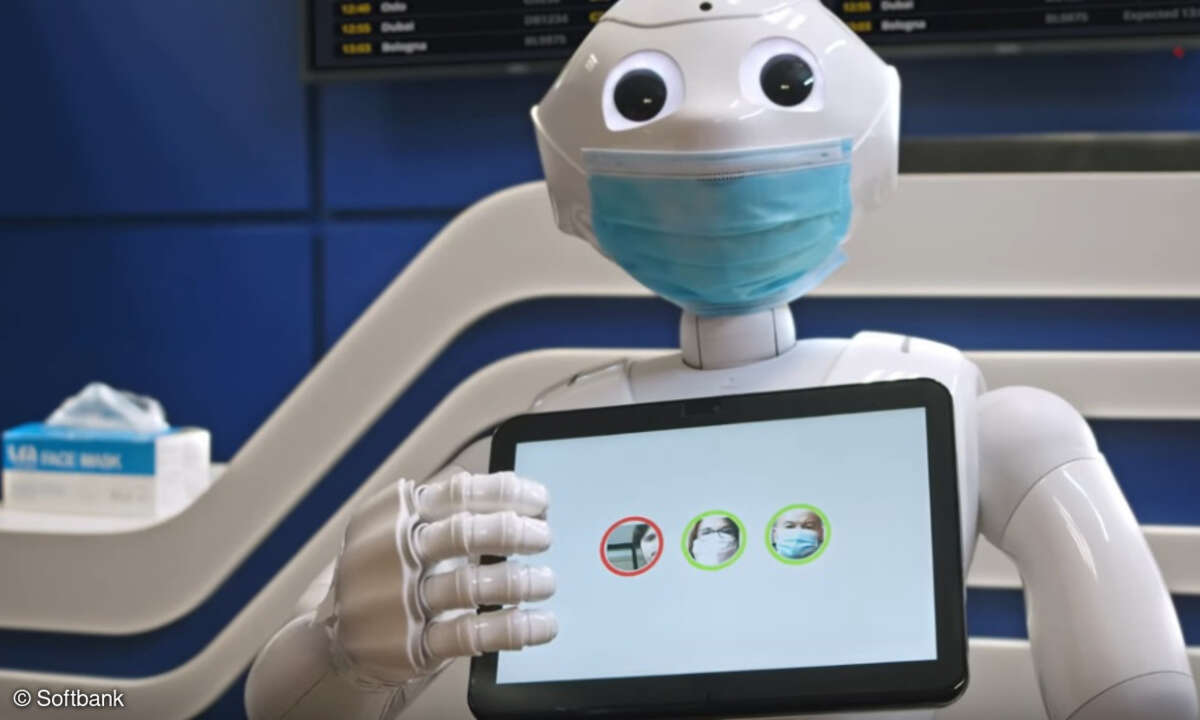 Pepper überprüft jetzt auch, ob die Maske richtig sitzt