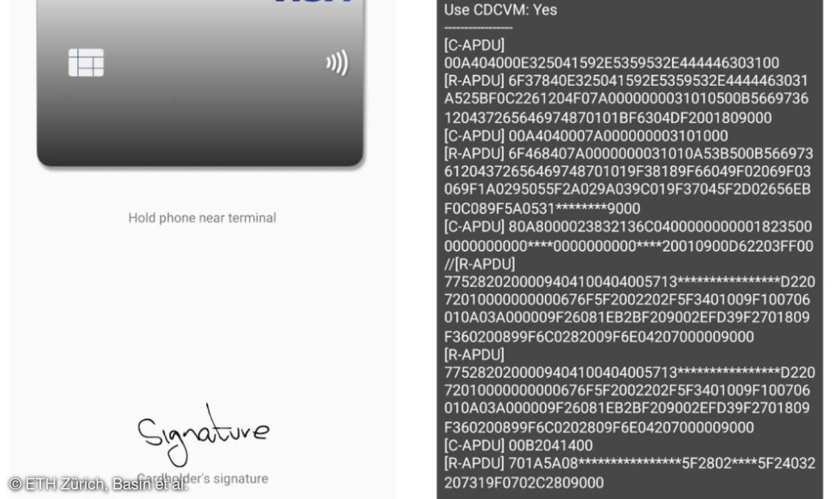 Apps der ETH Zürich zum Hack von Visas NFZ-Bezahlfunktion