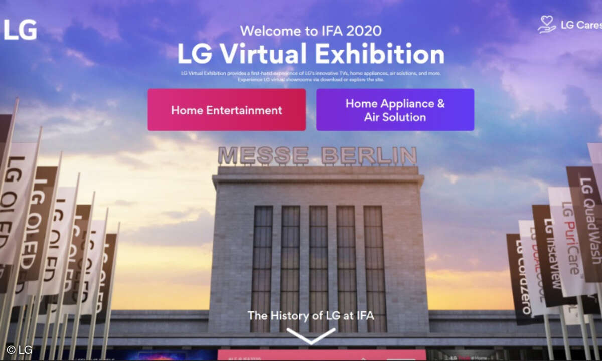 LG ist auf der IFA 2020 mit einem virtuellen Messestand vertreten
