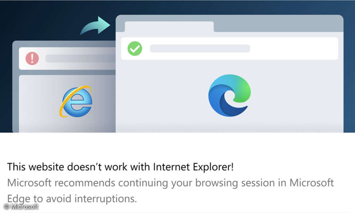 Umleitung vom Internet Explorer auf Edge