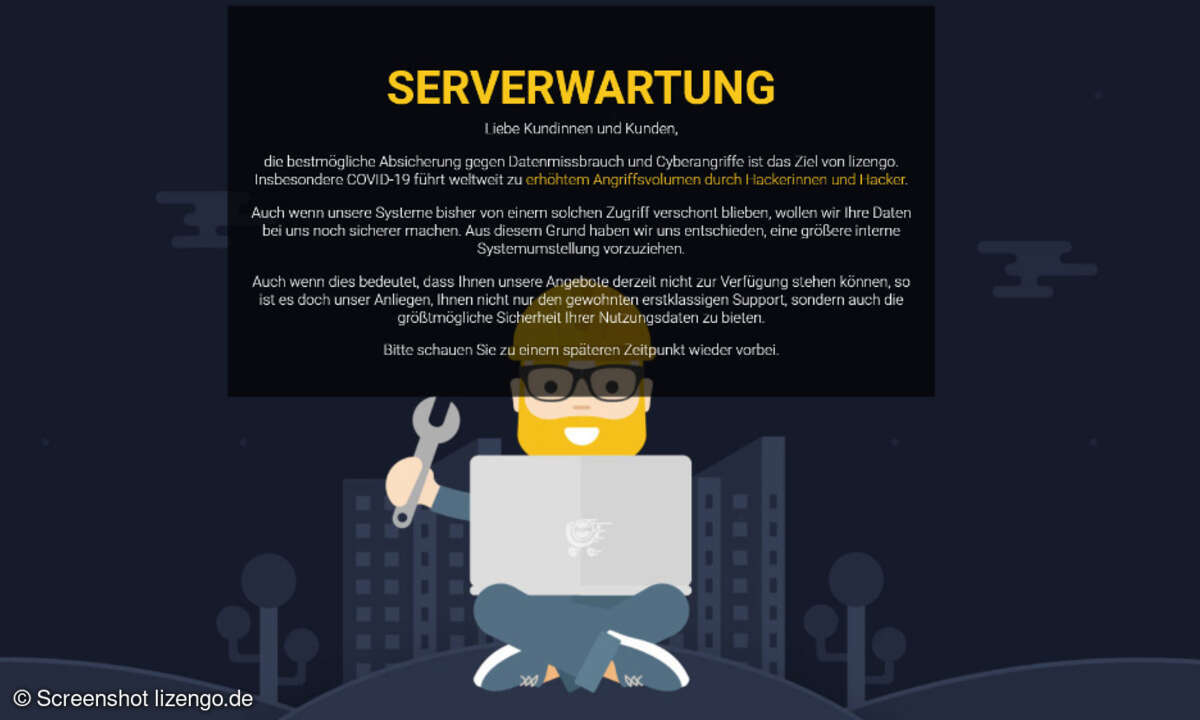 Lange Wartungsarbeiten bei Lizengo