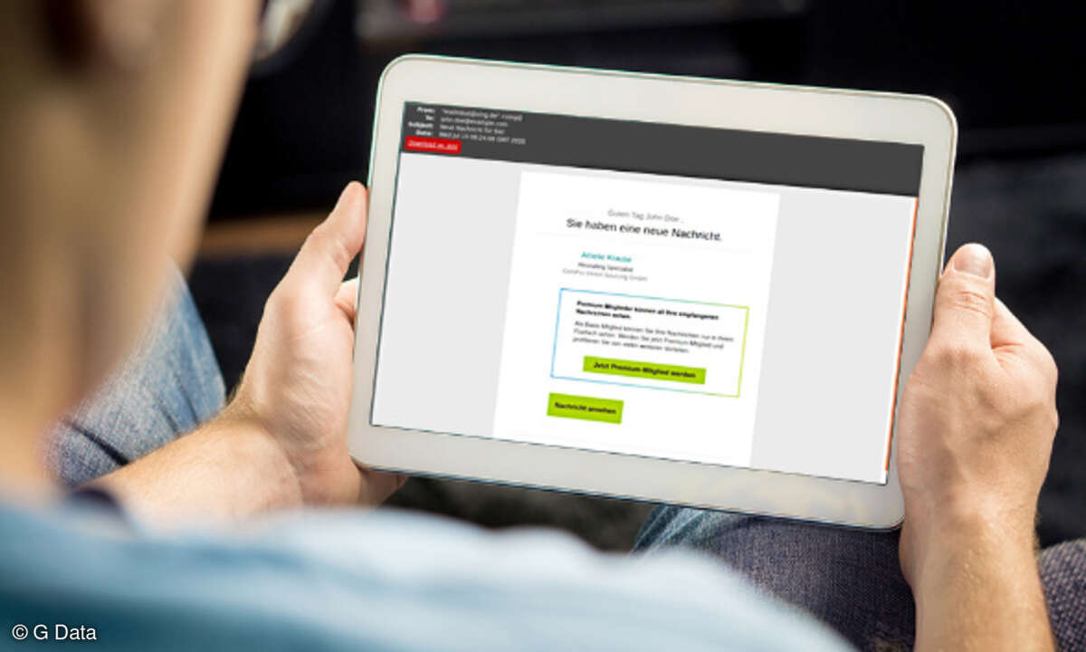 Beispiel der Phishing-Simulation von G Data