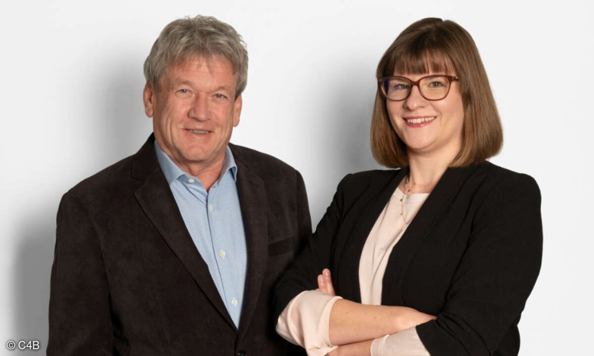 C4B-Vertriebschefin Anna Schleipfer-Chakhchoukh und ihr Vorgänger Dieter Neumann