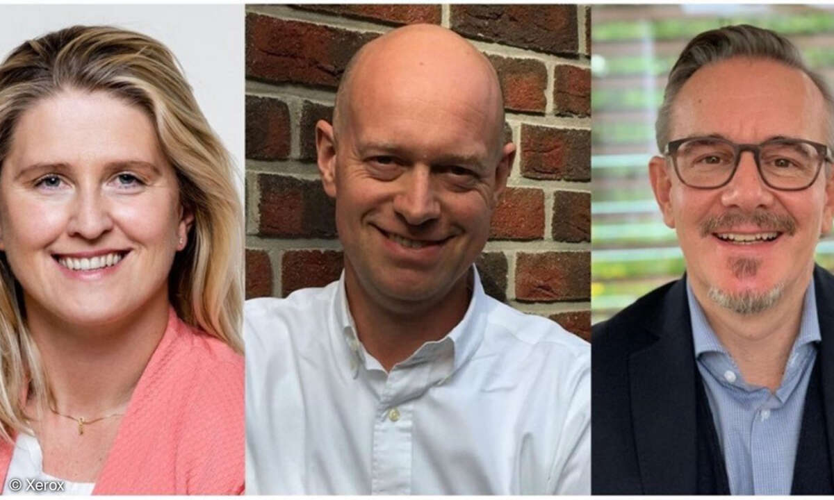 Isabella Blüml, Peter Tabke und Jürgen Weber (von links) sind die neuen Verantwortlichen für den Direktvertrieb von Xerox in Österreich, Deutschland und der Schweiz