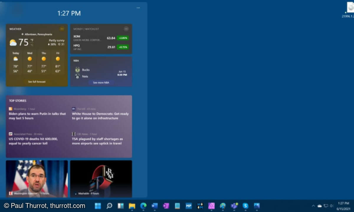 Paul Thurrott: Windows 11 Widgets