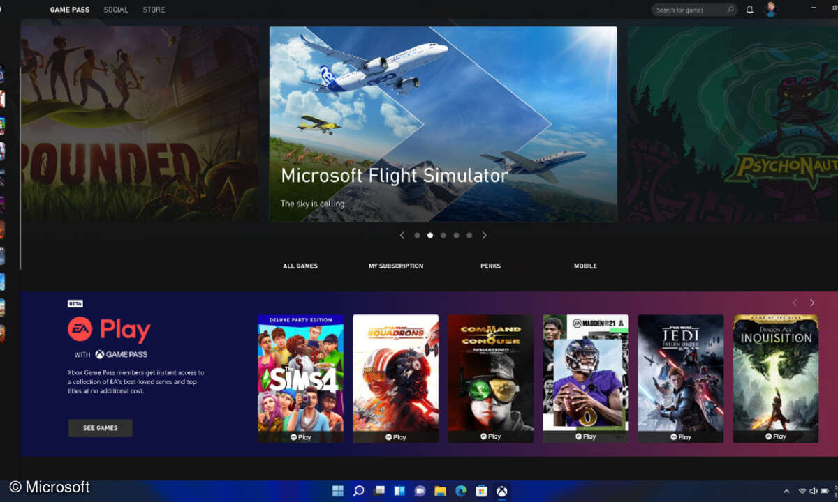 Windows 11 Xbox GamePass