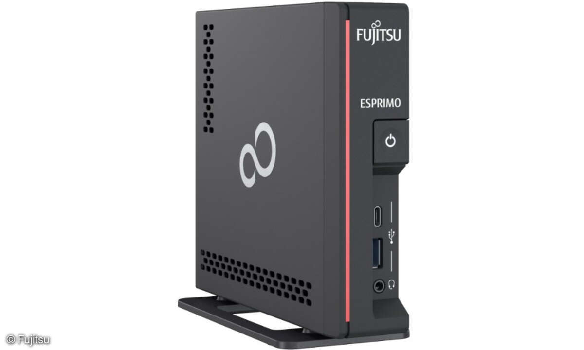 Der Mini-PC „Fujitsu Esprimo G5011“ lässt sich platzsparend unterbringen