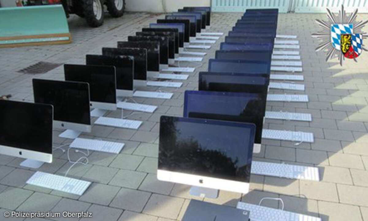 Sichergestellte iMacs