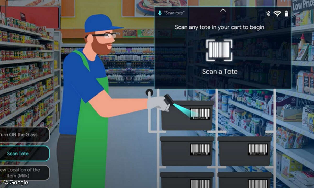 Die AR-Lösung ”Assisted Order Picking” von Teamviewer und Google Cloud ermöglicht die freihändige Kommissionierung mittels „Google Glass“