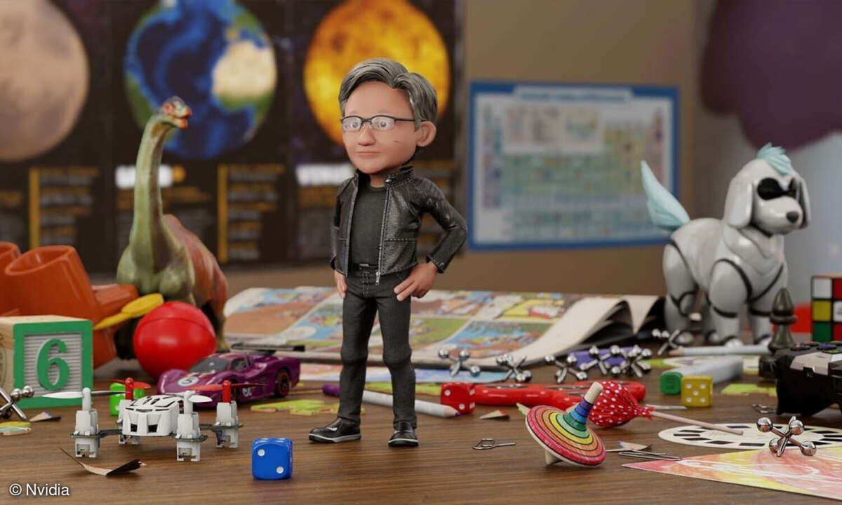 Nividia-CEO Jensen Huang als Avatar bei der Präsentation der neuen Plattform zur Erstellung von KI-Avataren