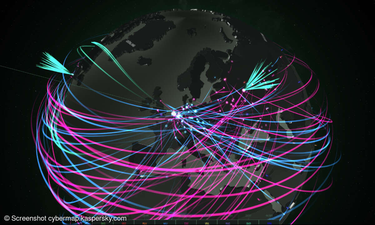 Die Kaspersky Cybermap