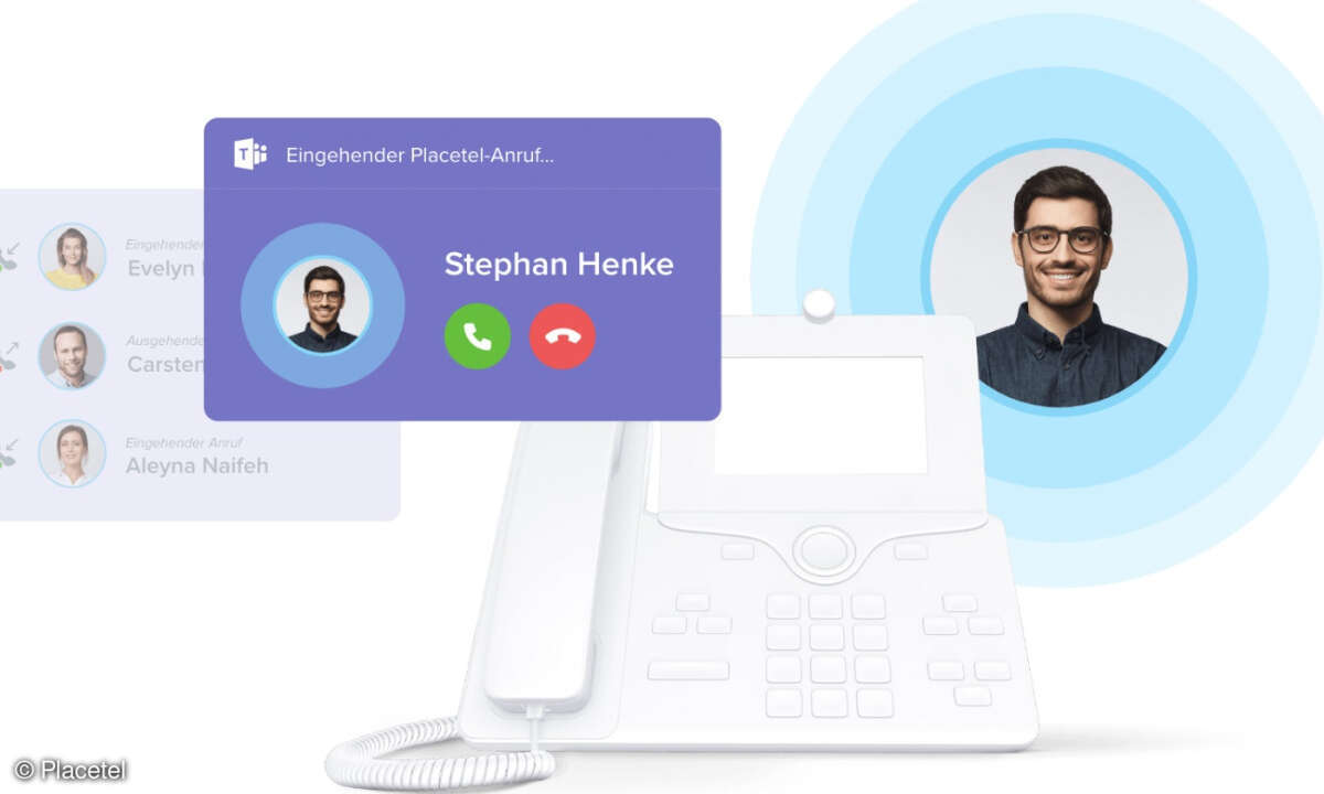 Placetel Cloud-Telefonanlage MS Teams mit integrierter Telefonfunktion