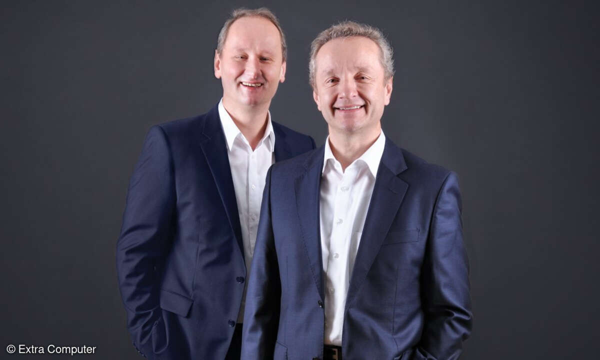 Die Extra-Computer-Gründer Wolfgang (links) und Heinz Fetzer