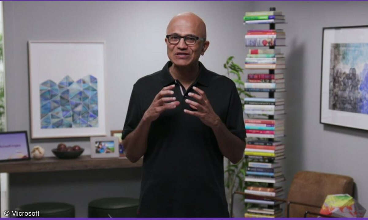 Microsoft-Chef Satya Nadella auf der Inspire 2022