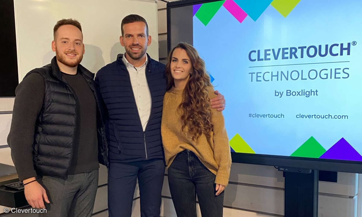 Neu im Clevertouch-Tea: Jeremias Grünenwald, Björn Dankert, Christina Tipton (von links)