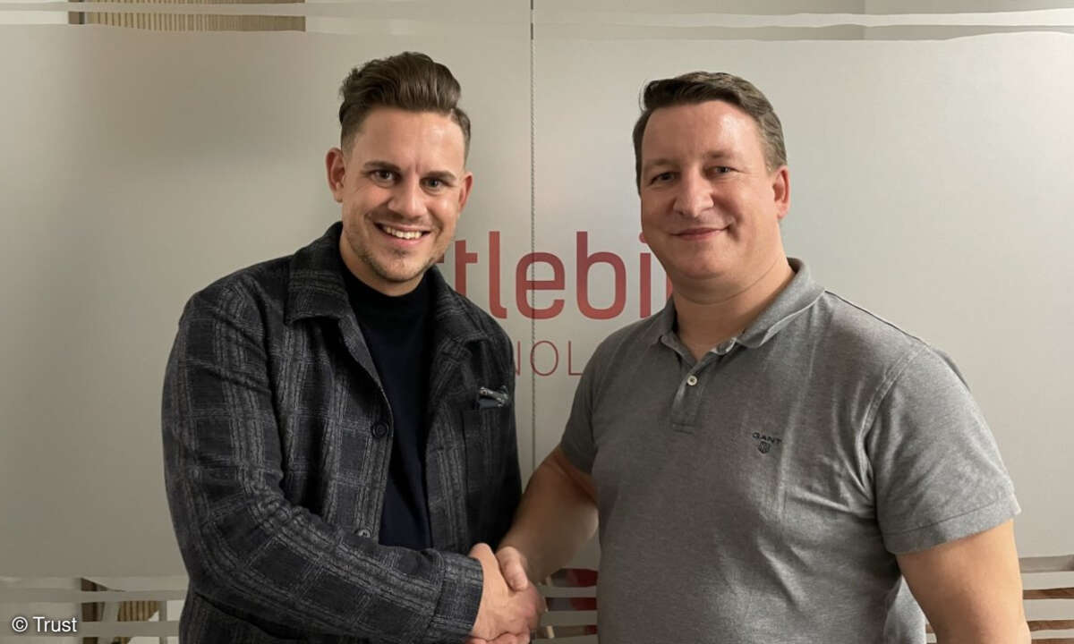 Gabriel Restaino, Managing Director und Head of DACH bei Trust (links), mit Jochen Bless, COO bei Littlebit