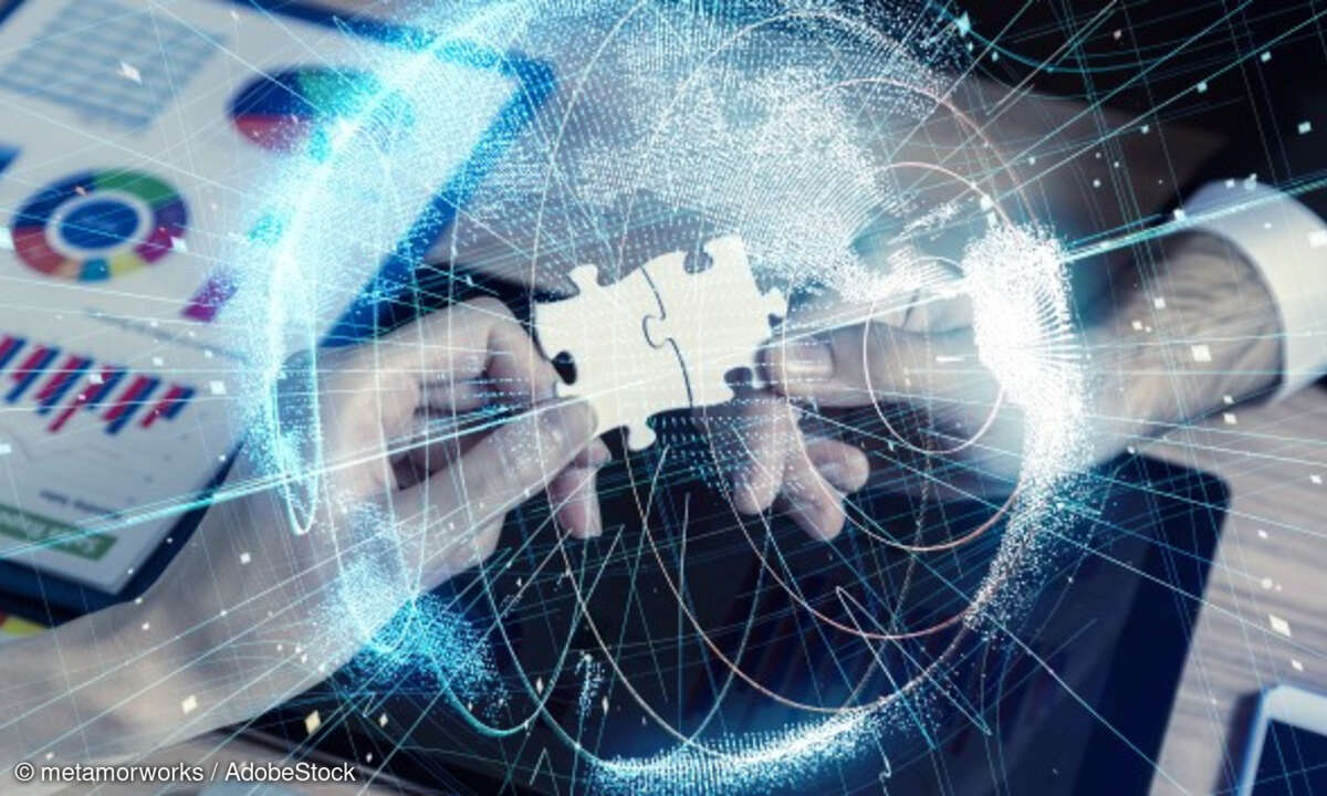 Zwei Puzzleteile fügen sich zusammen, Übernahme