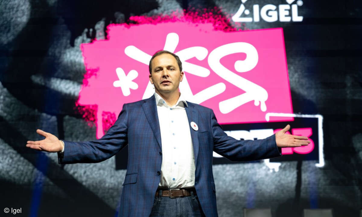 Igel-CEO Jed Ayres auf der Igel Disrupt 2023