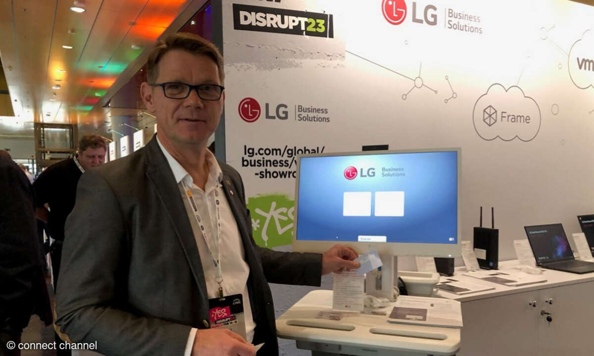 Jörg Schmidt präsentierte LGs Thin-Client-Produkte Anfang des Jahres auf der Igel Disrupt