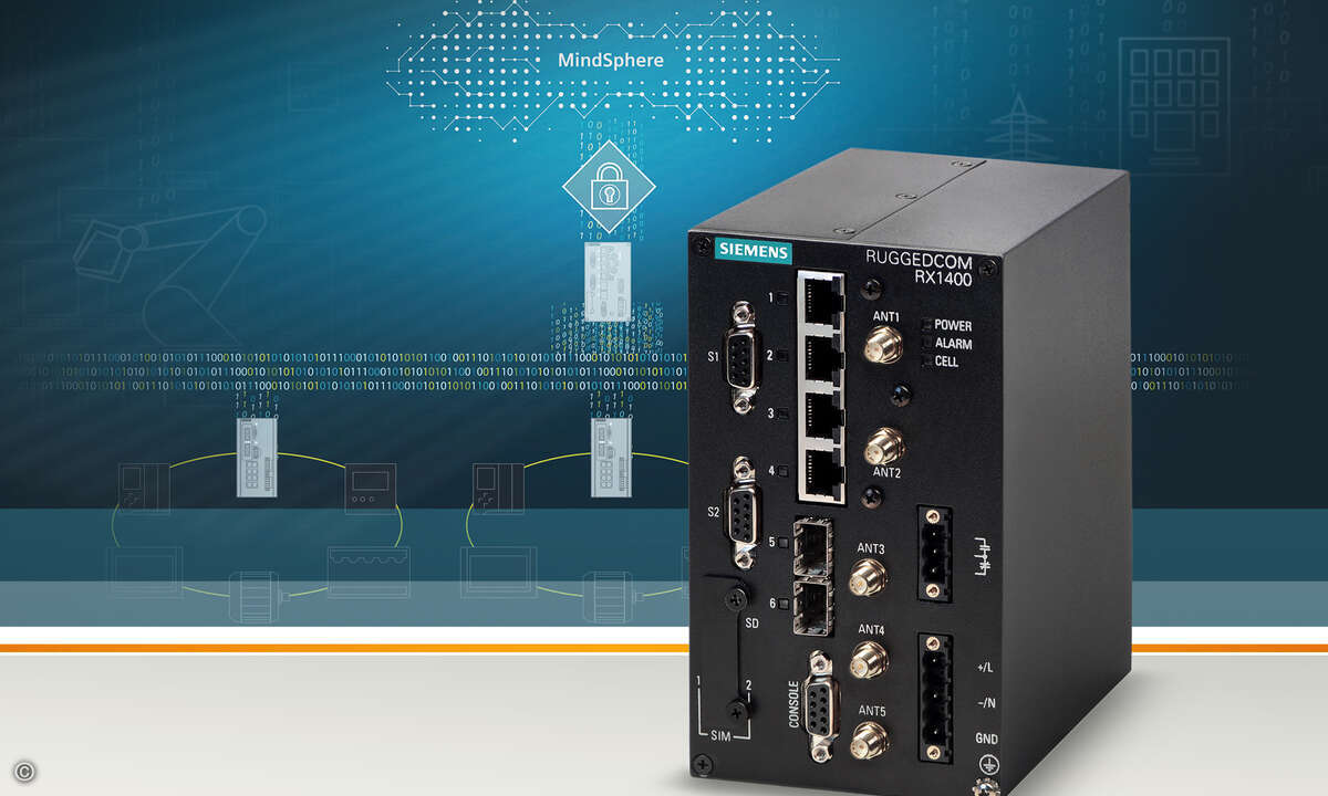 Kompakter Mobilfunkrouter mit MindConnect ermöglicht direkte Verbindung zu MindSphere / Compact cellular router with MindConnect enables direct connectivity to MindSphere