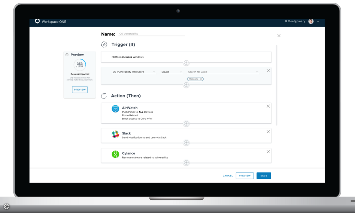 WS1 Intelligence - Decision Engine