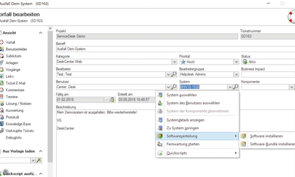 LL09S02b DeskCenter Helpdesk Softwareverteilung