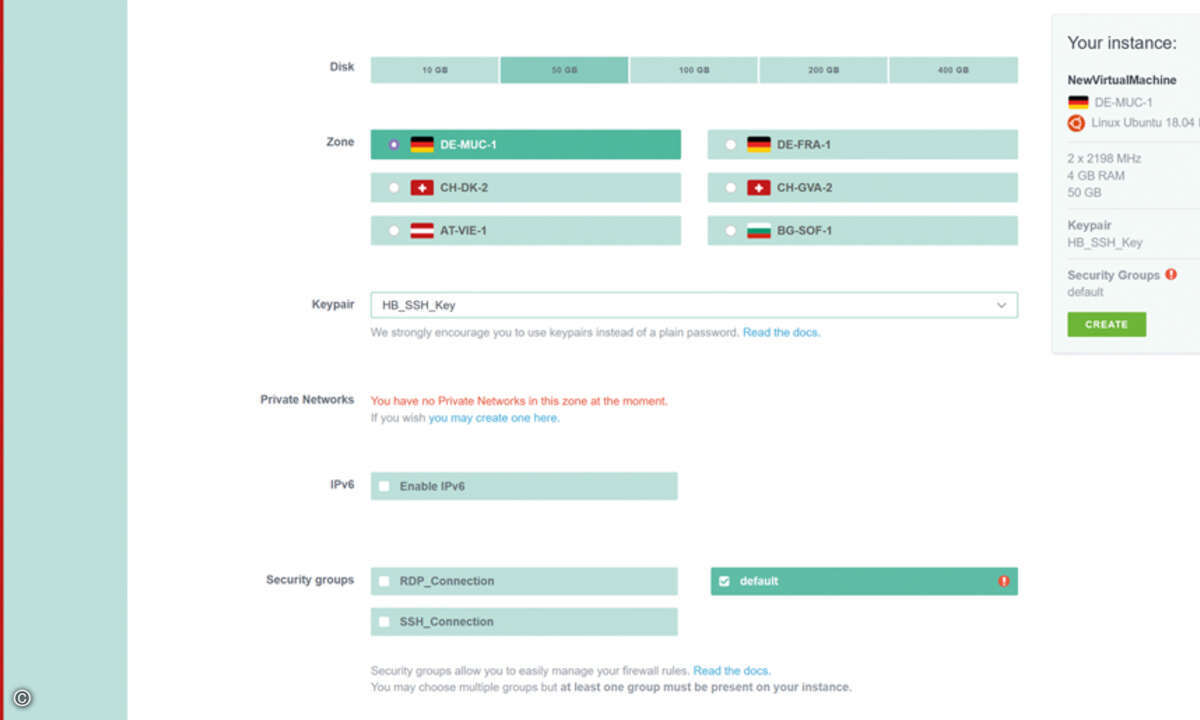 LL11F02b Exoscale_Screenshot Zonenauswahl_online
