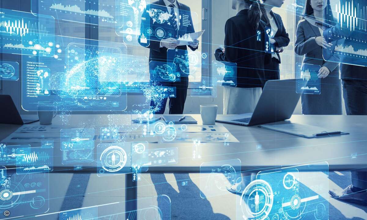 Business and technology concept. Smart office.