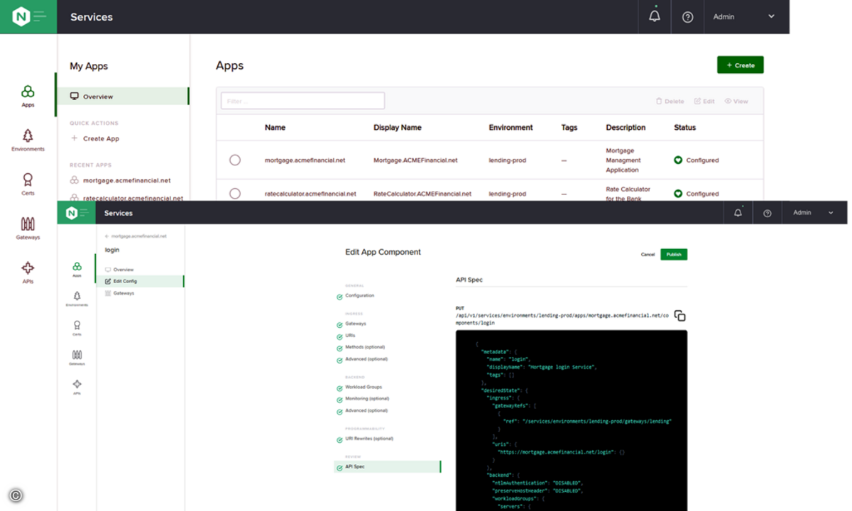 200319 F5 Bild 1 NGINX-Controller-3-0_Edit-App-Component-tab