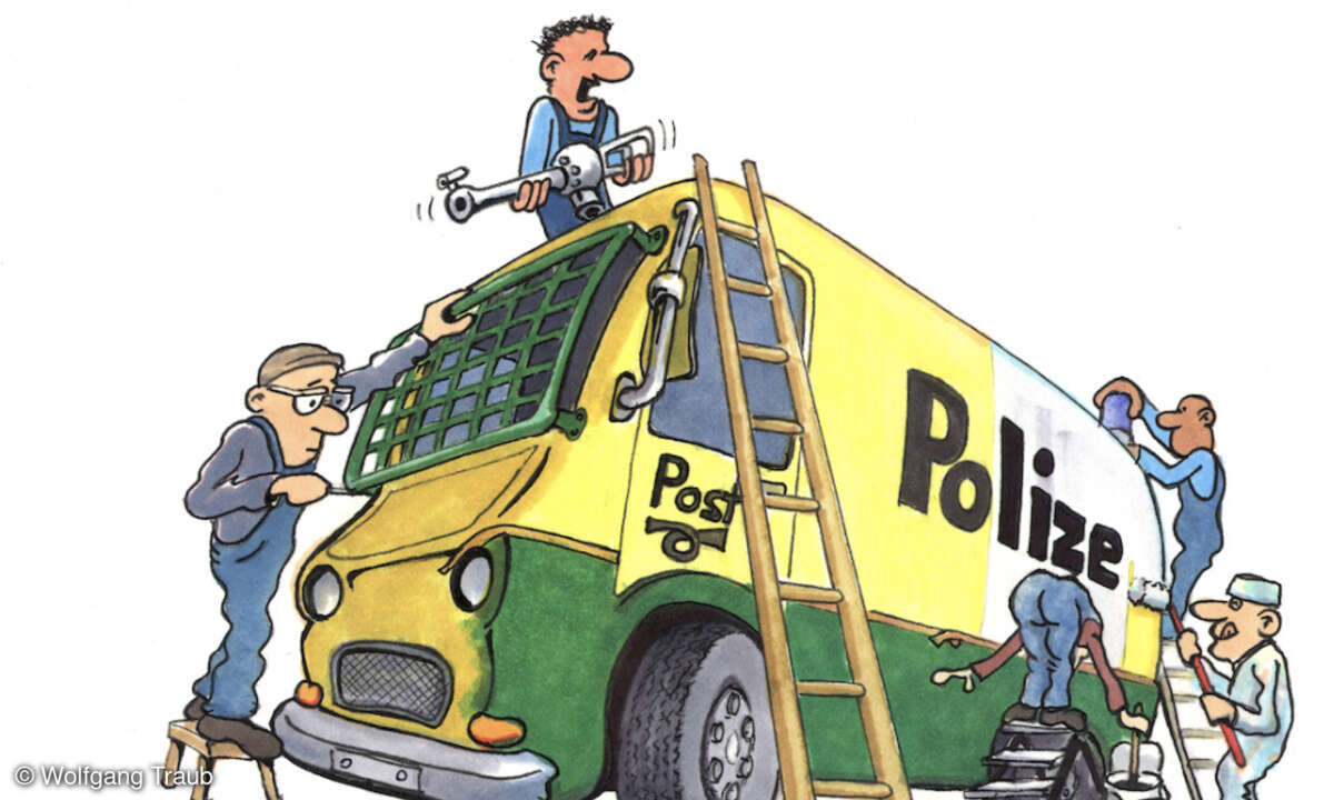 LANline Cartoon Netzwerksicherheit